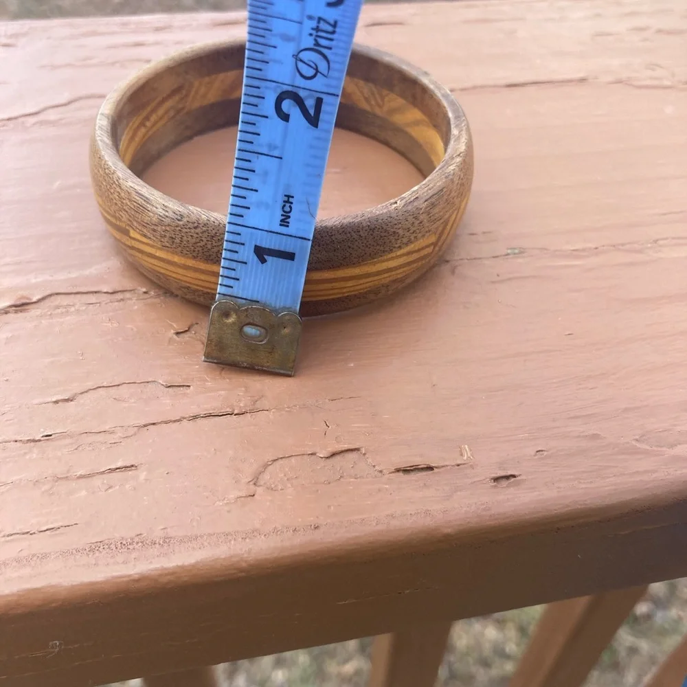 Wooden bangle bracelet